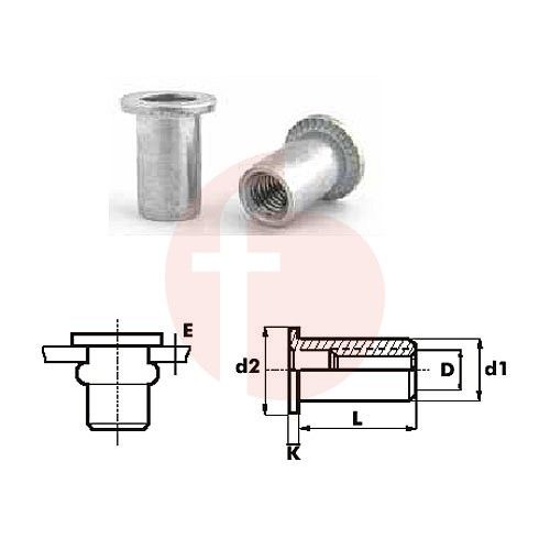 TUERCA REMACHABLE C/ANCHA M-06 